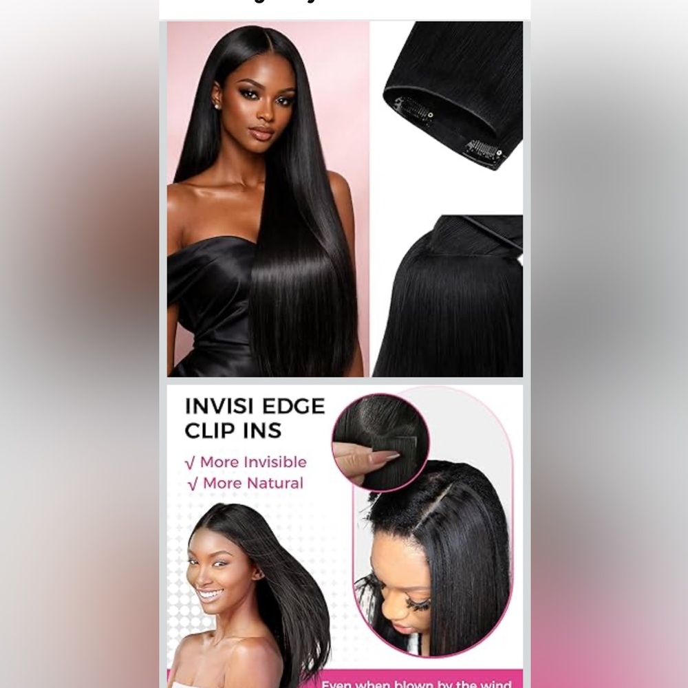 Lashey Invisi edge human hair clip-in extension